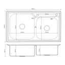 Ver imagem 4 de Cuba Dupla Cozinha Gourmet Aço Inox Luxo com Acessórios - Brinovar