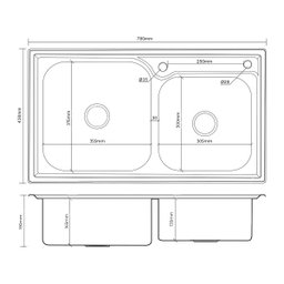 Cuba Dupla Cozinha Gourmet Aço Inox Luxo com Acessórios - Brinovar - 4