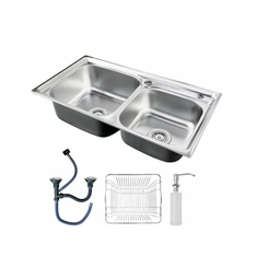 Cuba Dupla Cozinha Gourmet Aço Inox Luxo com Acessórios - Brinovar - 1