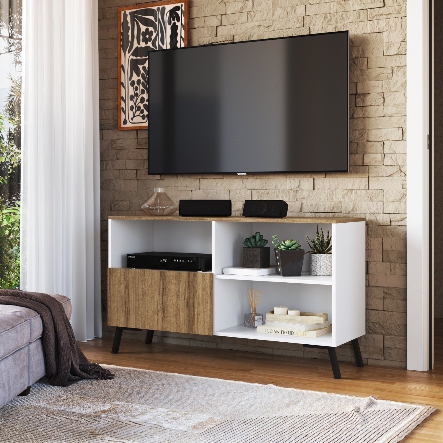 Rack para Tv até 50 Polegadas 118cm Com uma Porta - 1