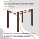 Ver imagem 4 de Conjunto Sala de Jantar Bahia Mesa Tubo 120x75cm Tampo Madeira com 4 Cadeiras