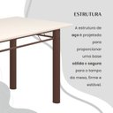 Ver mais imagens de Conjunto Sala de Jantar Bahia Mesa Tubo 120x75cm Tampo Madeira com 4 Cadeiras