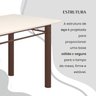 Conjunto Sala de Jantar Bahia Mesa Tubo 120x75cm Tampo Madeira com 4 Cadeiras - 8