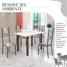 Conjunto Sala de Jantar Bahia Mesa Tubo 120x75cm Tampo Madeira com 4 Cadeiras - 6