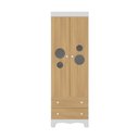Ver imagem 7 de Guarda-roupa Infantil 62cm 2 Portas com Vidro e 2 Gavetas Suspiro Multimóveis Mp4456 Branco-