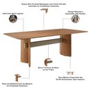 Ver imagem 5 de Mesa de Jantar 6 Lugares Retangular Orgânico 184cm Serenity B05 Amêndoa Cinamomo - Lyam Decor