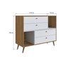 Cômoda com 4 gavetas e 2 nichos 110CM - 3