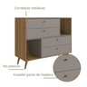 Cômoda com 4 gavetas e 2 nichos 110CM - CMO110MF - 4