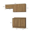 Ver imagem 3 de Armário de Cozinha Compacta 100% Mdf 200cm Nogueira Celeste Kappesberg
