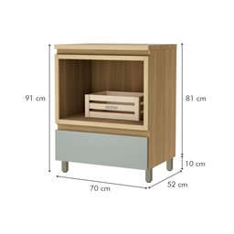 Cozinha 4 Peças Ripado Rainha  100% Mdf Balcão E Aéreo Forno  100% Mdf - 11