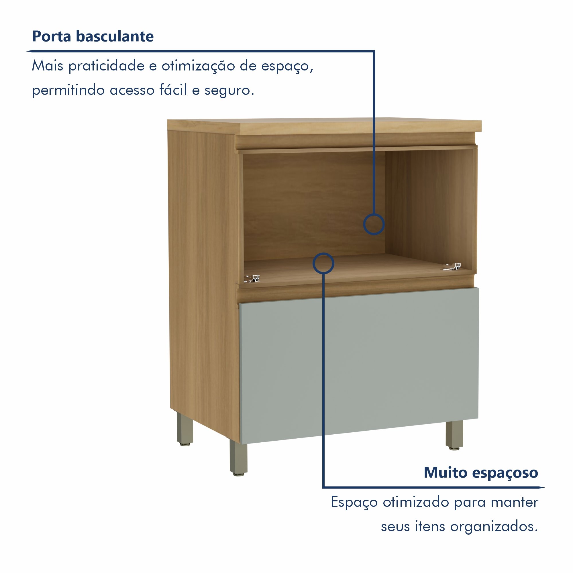 Cozinha 4 Peças Ripado Rainha  100% Mdf Balcão E Aéreo Forno  100% Mdf - 7