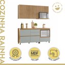 Ver imagem 3 de Cozinha Ripada 4 Peças com Balcão e Aéreo Forno 100% Mdf Rainha