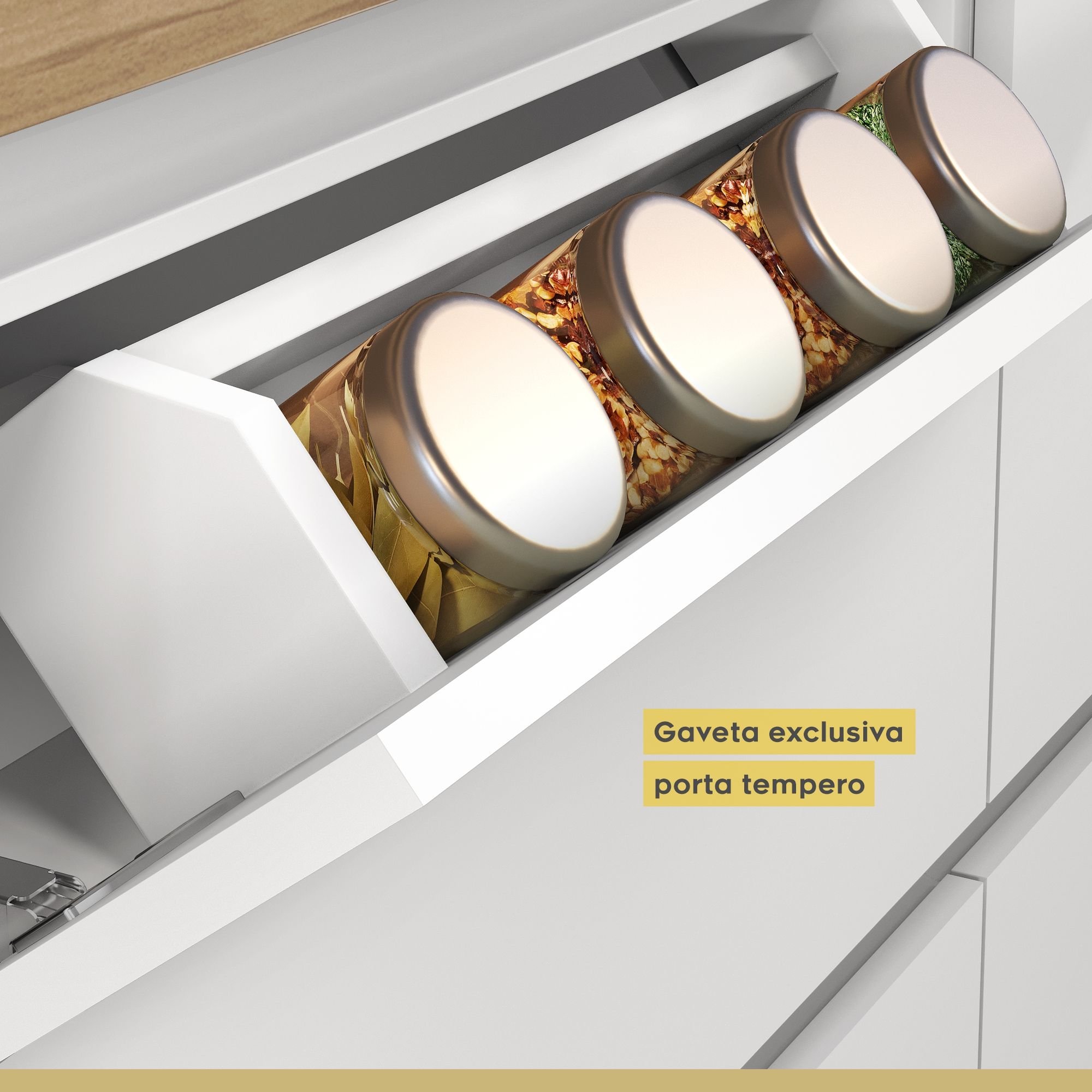 Cozinha 4 Peças Ripado Rainha  100% Mdf Balcão E Aéreo Forno  100% Mdf - 16
