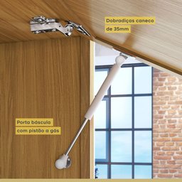 Cozinha 4 Peças Ripado Rainha  100% Mdf Balcão E Aéreo Forno  100% Mdf - 4