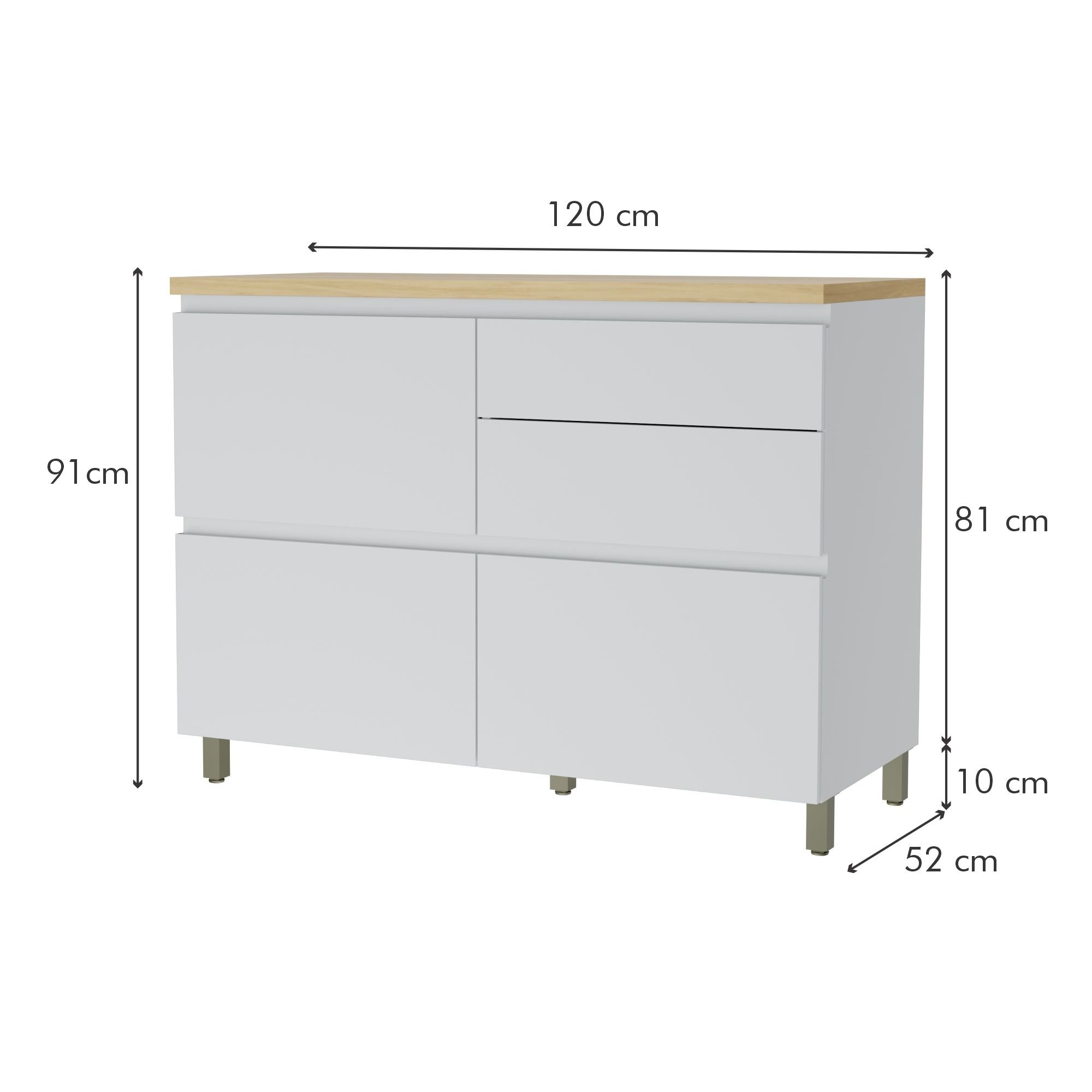 Cozinha 4 Peças Ripado Rainha  100% Mdf Balcão E Aéreo Forno  100% Mdf - 13
