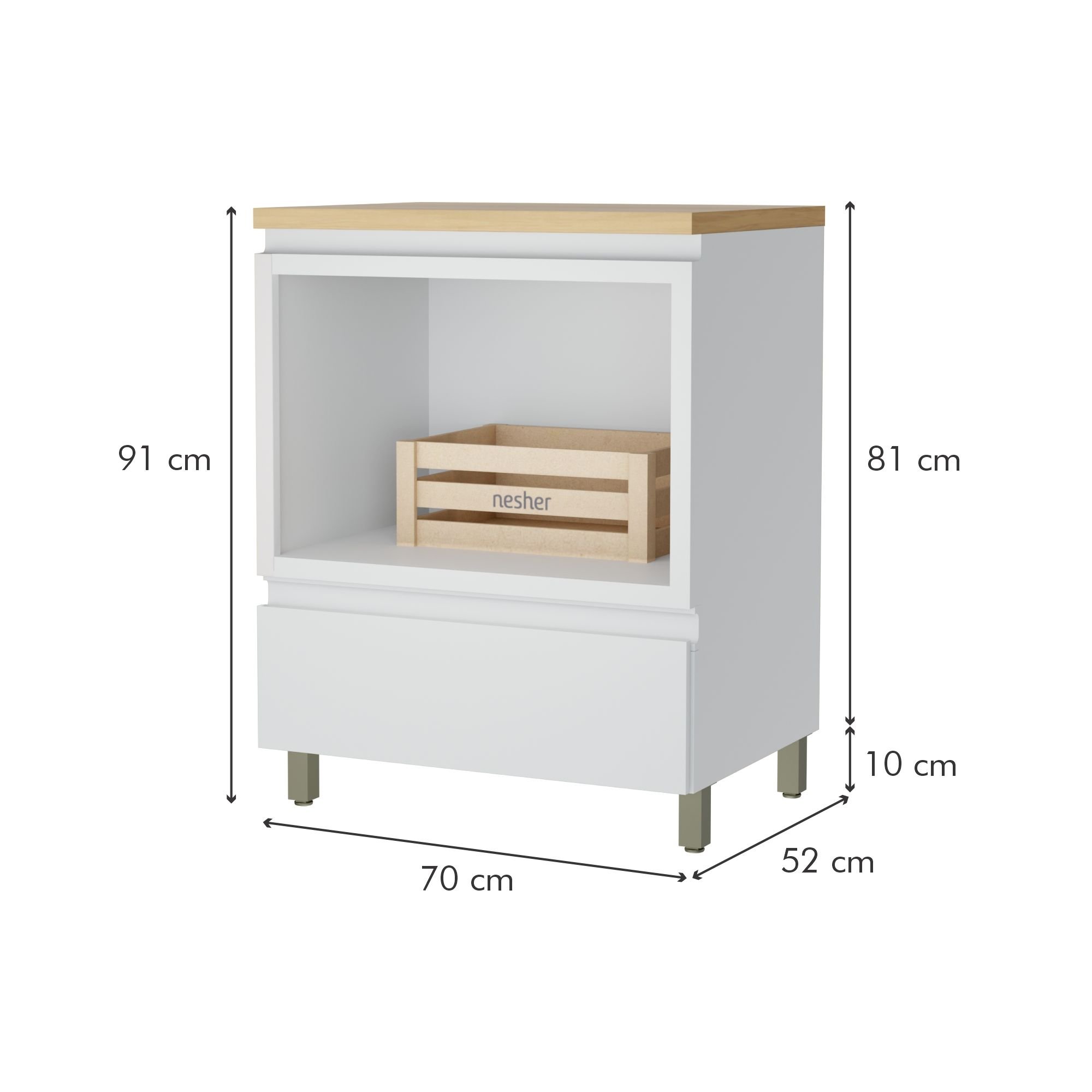 Cozinha 4 Peças Ripado Rainha  100% Mdf Balcão E Aéreo Forno  100% Mdf - 11
