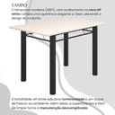 Ver imagem 4 de Conjunto Sala de Jantar Bahia Mesa Tubo 120x75cm Tampo Madeira com 4 Cadeiras