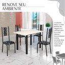 Ver imagem 6 de Conjunto Sala de Jantar Bahia Mesa Tubo 120x75cm Tampo Madeira com 4 Cadeiras