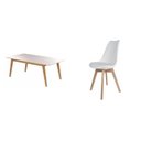 Ver imagem 2 de Conjunto Mesa Retangular Vidro/MDF com 6 Cadeiras Saarinen PP