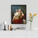 Ver imagem 1 de Quadro Decorativo Artemis- a Deusa da Lua 24x18cm:madeira Branca