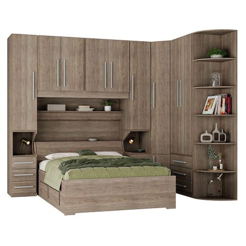 Dormitório de Casal sem Cama 1219s Castanho
