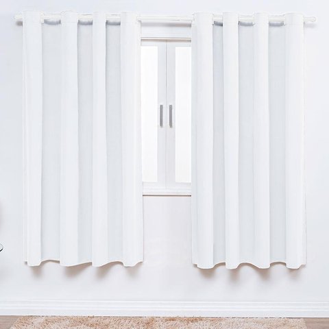 Cortina para Varão Quarto do Bebe Unisex Branca