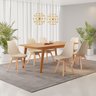 Conjunto Mesa Retangular MDF com 6 Cadeiras Saarinen PP - 1