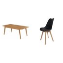 Ver imagem 2 de Conjunto Mesa Retangular MDF com 6 Cadeiras Saarinen PP Yescasa Preto/Cinamomo
