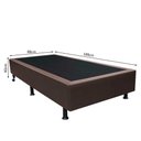 Ver imagem 4 de Base Box para Cama Solteiro 88x188cm Liz S05 Sintético Marrom - Mpozenato