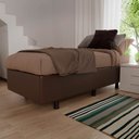 Ver imagem 2 de Base Box para Cama Solteiro 88x188cm Liz S05 Sintético Marrom - Mpozenato