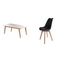 Ver imagem 2 de Conjunto Mesa Retangular Vidro/MDF com 6 Cadeiras Saarinen PP