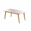 Ver imagem 3 de Conjunto Mesa Retangular Vidro/MDF com 6 Cadeiras Saarinen PP Preto/Cinamomo/Off White