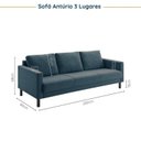 Ver imagem 4 de Conjunto de Sofá Antúrio 3 e 2 Lugares com Usb em Linho CabeCasa MadeiraOriginals Azul