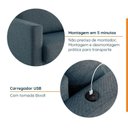Ver imagem 5 de Conjunto de Sofá Antúrio 3 e 2 Lugares com Usb em Linho CabeCasa MadeiraOriginals Azul