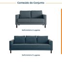 Ver imagem 2 de Conjunto de Sofá Antúrio 3 e 2 Lugares com Usb em Linho CabeCasa MadeiraOriginals Azul