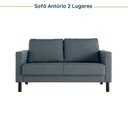 Ver mais imagens de Conjunto de Sofá Antúrio 3 e 2 Lugares com Usb em Linho CabeCasa MadeiraOriginals Azul