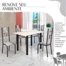 Conjunto Sala de Jantar Bahia Mesa Tubo 120x75cm Tampo Madeira com 4 Cadeiras - 6