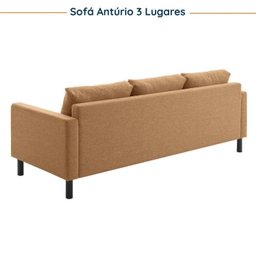 Conjunto de Sofá Antúrio 3 e 2 Lugares com Usb em Linho CabeCasa MadeiraMadeira - 12