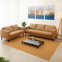 Ver imagem 1 de Conjunto de Sofá Antúrio 3 e 2 Lugares com Usb em Linho CabeCasa MadeiraOriginals