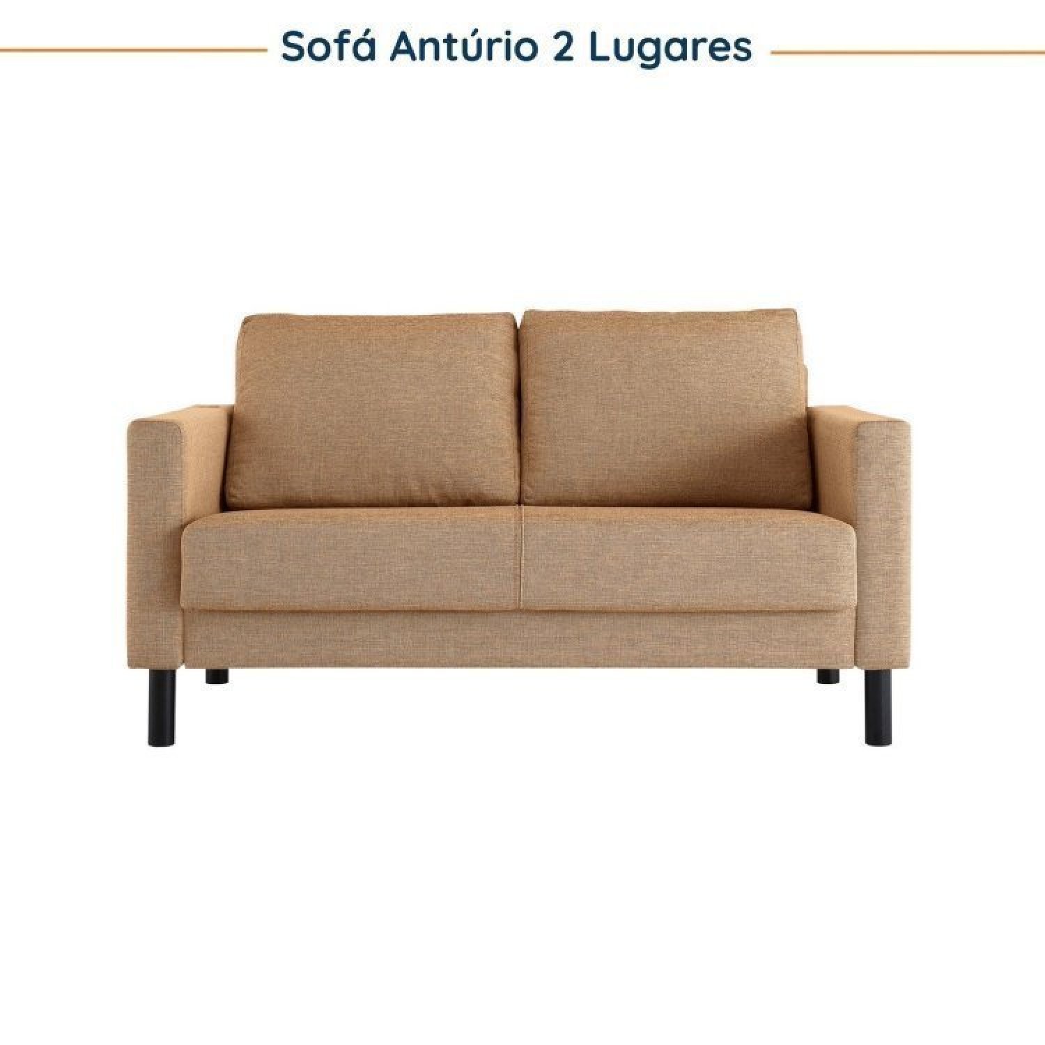 Conjunto de Sofá Antúrio 3 e 2 Lugares com Usb em Linho CabeCasa MadeiraMadeira - 7