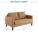 Ver imagem 3 de Conjunto de Sofá Antúrio 3 e 2 Lugares com Usb em Linho CabeCasa MadeiraOriginals Amarelo Âmbar