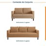 Conjunto de Sofá Antúrio 3 e 2 Lugares com Usb em Linho CabeCasa MadeiraMadeira - 2