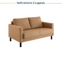 Ver mais imagens de Conjunto de Sofá Antúrio 3 e 2 Lugares com Usb em Linho CabeCasa MadeiraOriginals Amarelo Âmbar