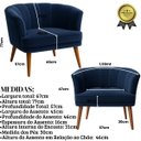 Ver imagem 2 de Kit 2 Poltronas para Recepção Sala de Espera Estrutura Reforçada Tecido Veludo Premium