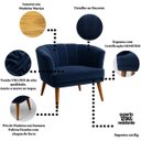 Ver imagem 3 de Kit 2 Poltronas para Recepção Sala de Espera Estrutura Reforçada Tecido Veludo Premium