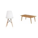 Ver imagem 4 de Conjunto Mesa MDF com 6 Cadeiras Eames PP Yescasa Branco/Cinamomo