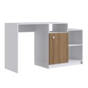 Ver imagem 2 de Escrivaninha Mesa Escritório Bancada Multiuso 1 Porta e 3 Nichos 135cm