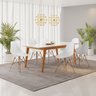 Conjunto Mesa Vidro/MDF com 6 Cadeiras Eames PP - 1