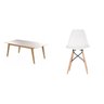 Conjunto Mesa Vidro/MDF com 6 Cadeiras Eames PP - 2