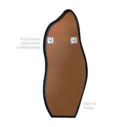 Espelho Grande Orgânico Retrô Corpo Inteiro 170x70cm Borda em Couro - 4